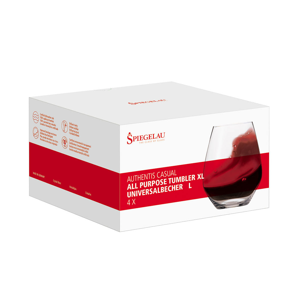 Spiegelau Vasos Cristal Tumbler "L" Set de 4 und ViaVinum